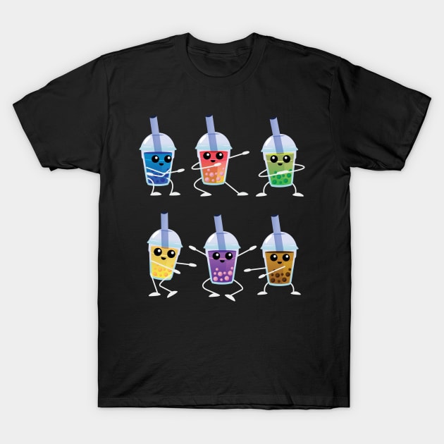 Dabbing Boba Teas Bubble Milk Tea Gift for Boba Tea Lovers T-Shirt by Riffize